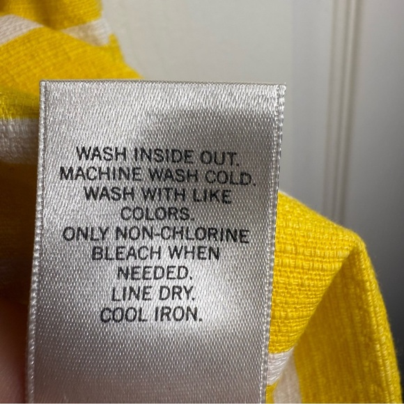 Banana Republic Yellow and White Mini Pencil Skirt Size 8 GUC - Picture 6 of 6